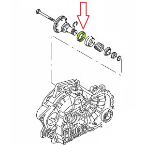 Bague d’étanchéité différentiel – boîte automatique - DSG7 DQ200 / 0AM / 0CW – VW / Audi – 02J409189A