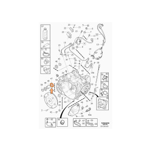 Joint d’arbre droit – boite automatique AW55-50SN / AW55-51SN – Volvo AWD (1999–2007)