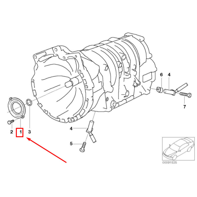 Bague d'étanchéité pompe à huile pour boite automatique 5L40E 24121423529