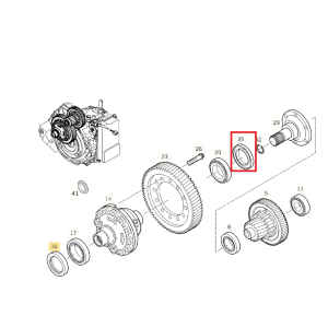 Bague d'étanchéité Coté GAUCHE, Boîte automatique 4HP20 MB VITO