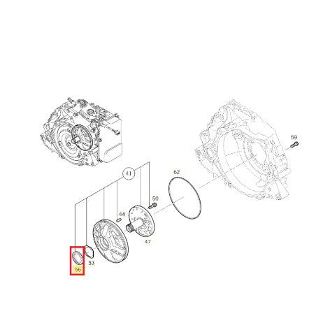 Bague d'étanchéité pompe à huile, Boîte automatique 4HP18 / 4HP20