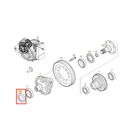 Vue bague d'étanchéité Coté Droit, Boîte automatique 4HP20