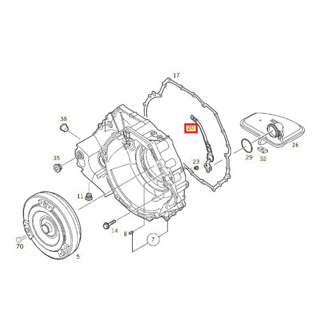 Joint Métal Pompe à huile ZF4HP20 MERCEDES / ALFA / FIAT