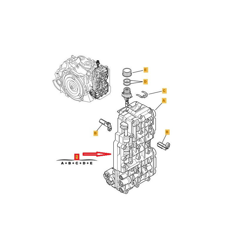 BLOC HYDRAULIQUE ECHANGE STANDARD ZF 4HP20 POUR PEUGEOT CITROEN 2570 C7