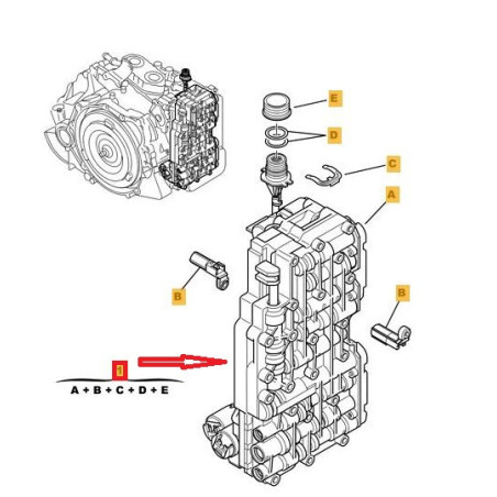 BLOC HYDRAULIQUE ECHANGE STANDARD ZF 4HP20 POUR PEUGEOT CITROEN 2570 C7