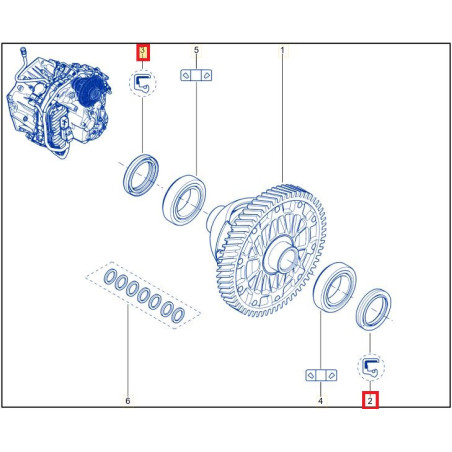Joint Spy Différentiel boite automatique DC4 DPS6 6DCT250 7DCT300 Renault/Ford 383427234R