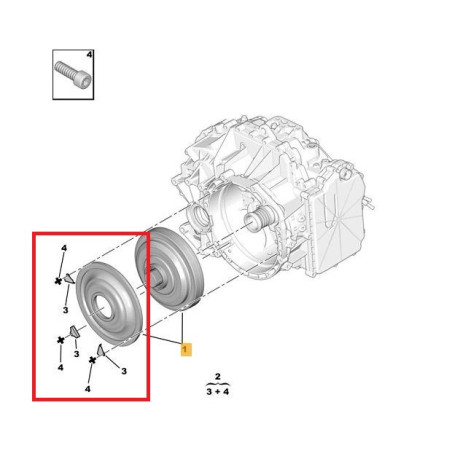 Couvercle Embrayage Boite automatique 6DCT470