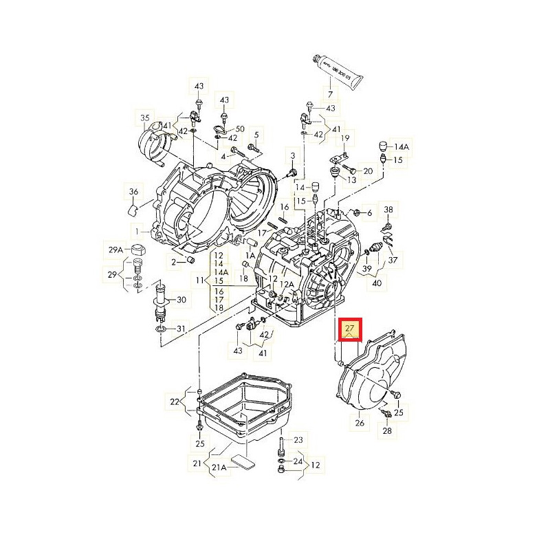 Joint de Carter arriere pour transmission automatique VW 096, 01M, AD4 VOLKSWAGEN AUDI