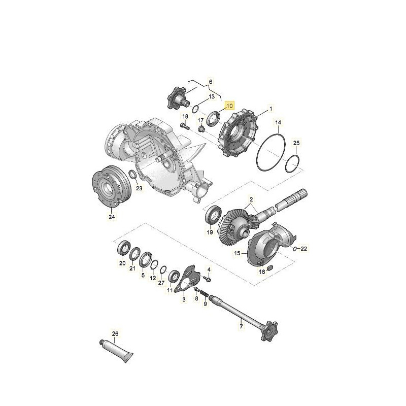 Joint spy différentiel Boite automatique 0AW CVT VAG 0B4409400D