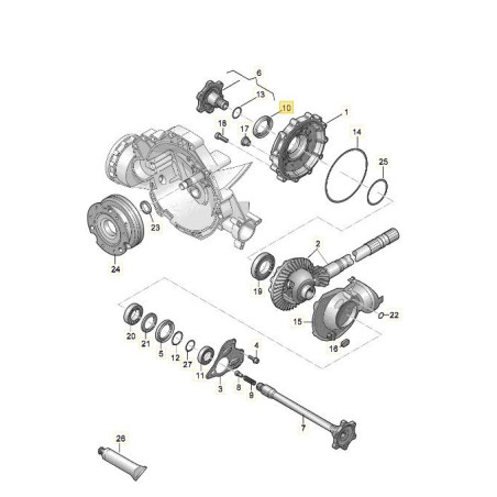 Joint spy différentiel Boite automatique 0AW CVT VAG 0B4409400D