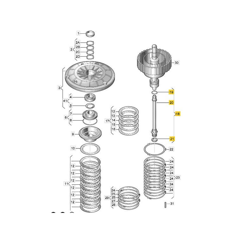 Tube Alimentation embrayage - Boite automatique 0AW - Audi 01J323504