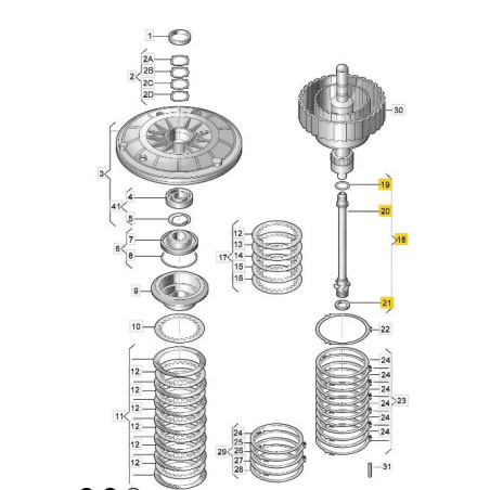 Tube Alimentation embrayage - Boite automatique 0AW - Audi 01J323504